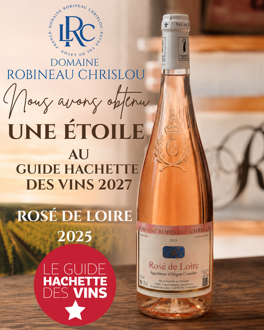 Notre Rosé de Loire 2025 étoilé au Guide Hachette
