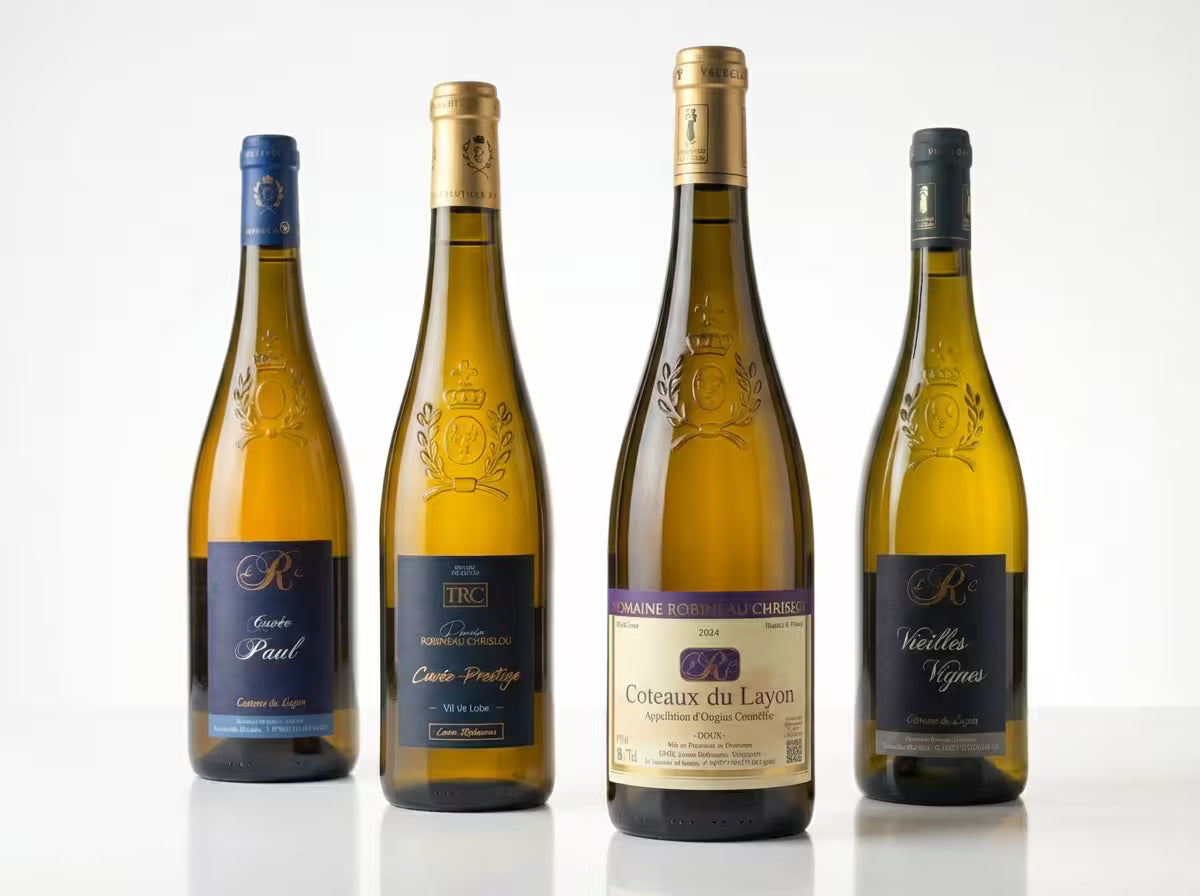 Bouteille de Coteaux du Layon – vin blanc liquoreux du Domaine Robineau Chrislou